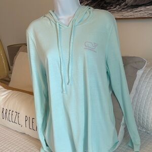 Vineyard Vines Mint Aqua Whale Pullover Hoodie